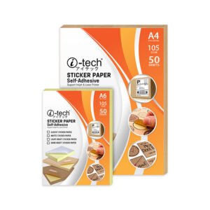 A6 Dark Kraft i-Tech Sticker Paper Self-Adhesive 105gsm