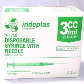 3cc Disposable Syringe with Needle G23 x 1"